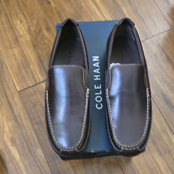 Cole Haan Men's Dark Brown Slip-On Loafers - Picture 1 of 6